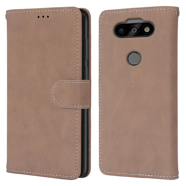 For LG K31 / Aristo5 / Aristo 5 Plus Retro Frosted Horizontal Flip PU Leather Case with Holder & Card Slots & Wallet & Photo Frame