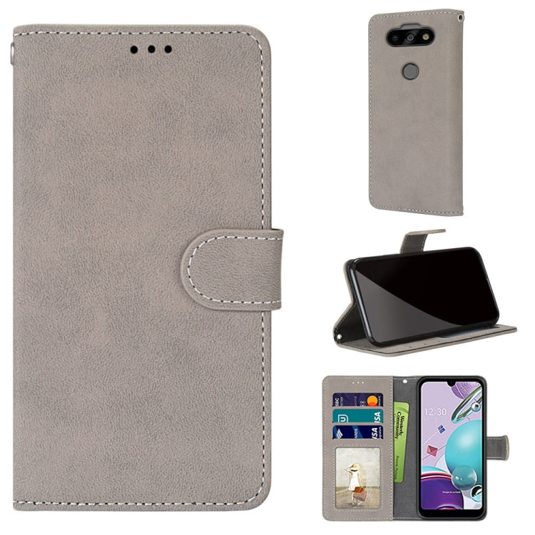For LG K31 / Aristo5 / Aristo 5 Plus Retro Frosted Horizontal Flip PU Leather Case with Holder & Card Slots & Wallet & Photo Frame