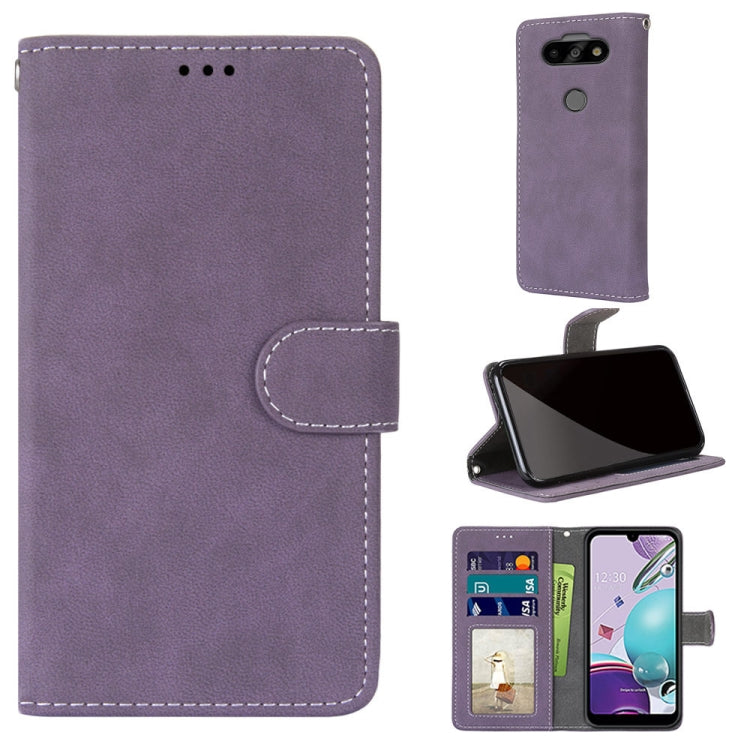 For LG K31 / Aristo5 / Aristo 5 Plus Retro Frosted Horizontal Flip PU Leather Case with Holder & Card Slots & Wallet & Photo Frame