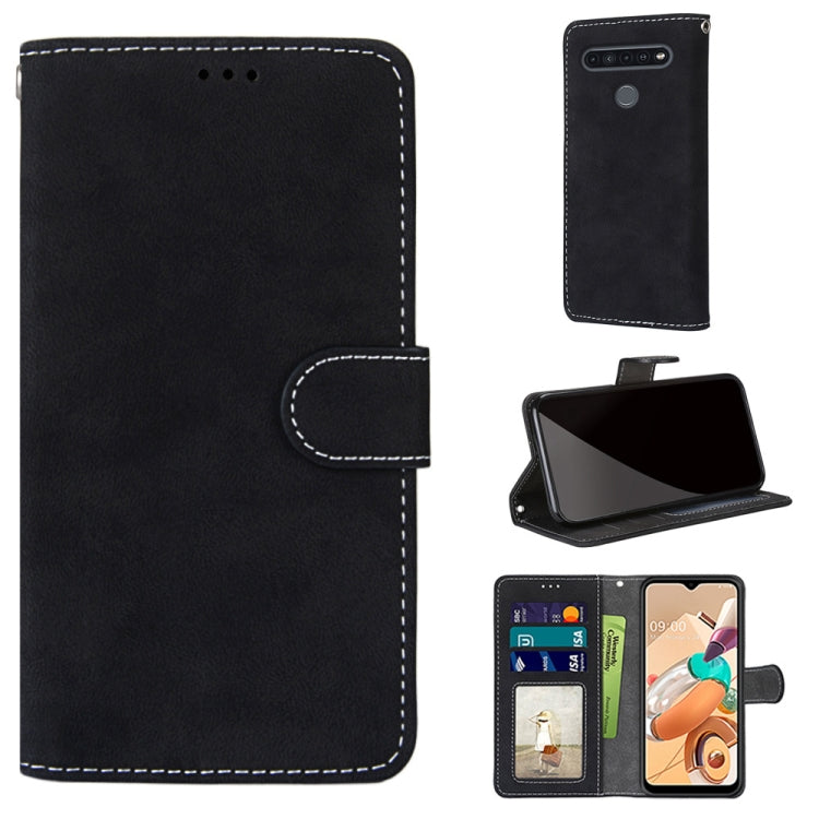 For LG K41S / K51S Retro Frosted Horizontal Flip PU Leather Case with Holder & Card Slots & Wallet & Photo Frame