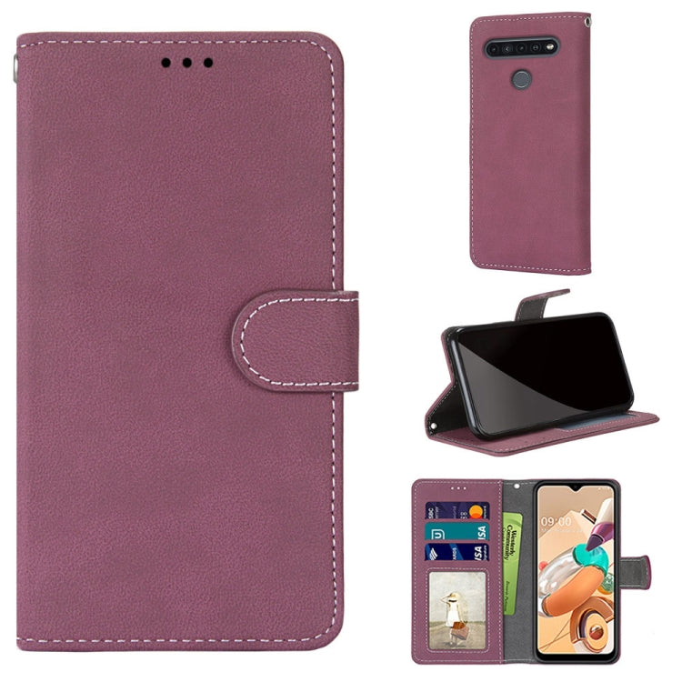 For LG K41S / K51S Retro Frosted Horizontal Flip PU Leather Case with Holder & Card Slots & Wallet & Photo Frame