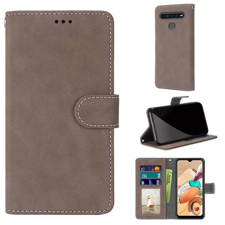 For LG K41S / K51S Retro Frosted Horizontal Flip PU Leather Case with Holder & Card Slots & Wallet & Photo Frame
