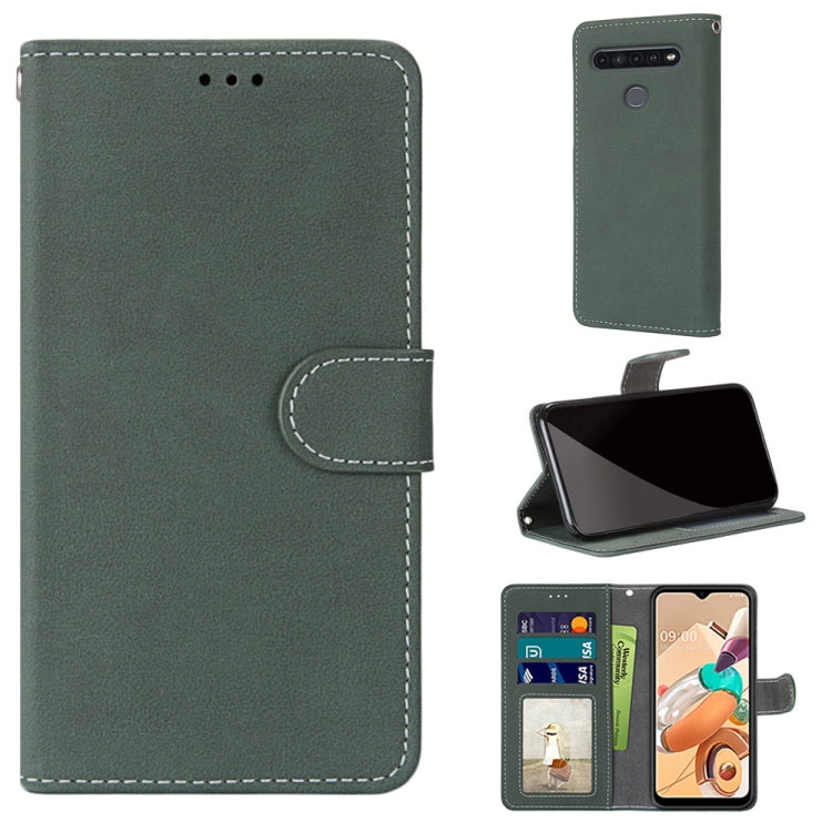 For LG K41S / K51S Retro Frosted Horizontal Flip PU Leather Case with Holder & Card Slots & Wallet & Photo Frame
