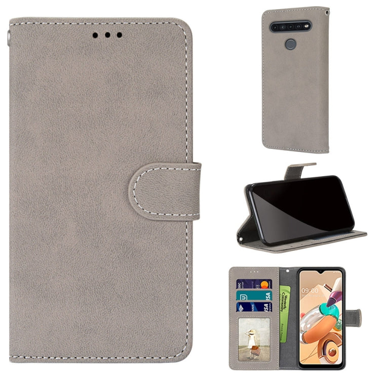 For LG K41S / K51S Retro Frosted Horizontal Flip PU Leather Case with Holder & Card Slots & Wallet & Photo Frame