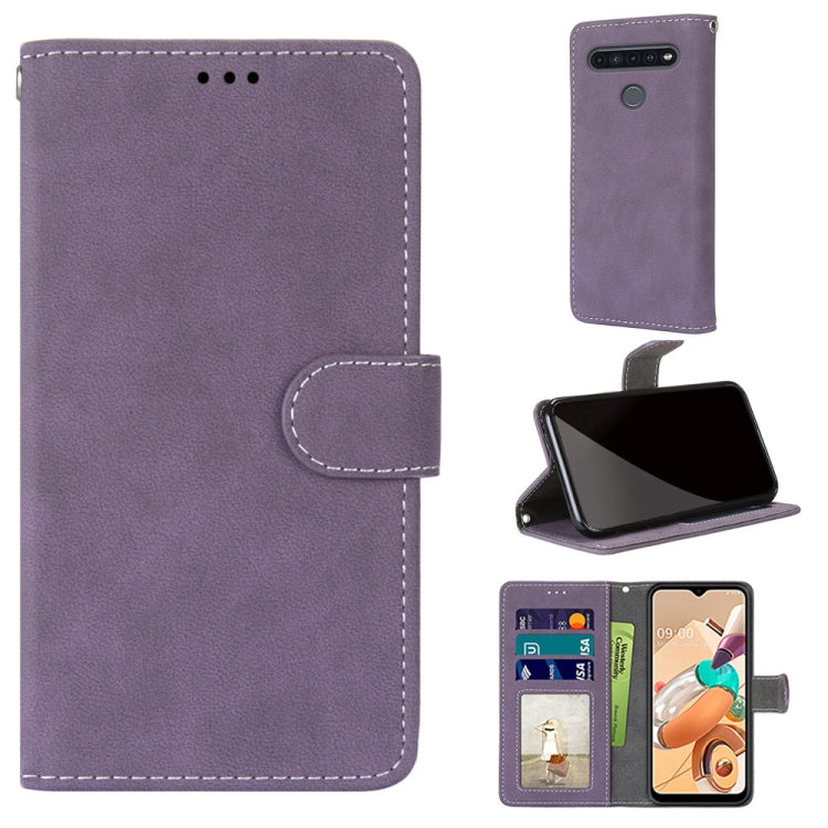 For LG K41S / K51S Retro Frosted Horizontal Flip PU Leather Case with Holder & Card Slots & Wallet & Photo Frame