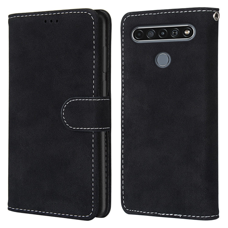 For LG K61 Retro Frosted Horizontal Flip PU Leather Case with Holder & Card Slots & Wallet & Photo Frame