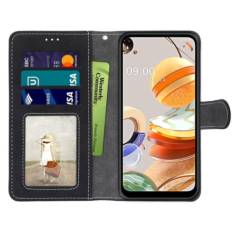 For LG K61 Retro Frosted Horizontal Flip PU Leather Case with Holder & Card Slots & Wallet & Photo Frame