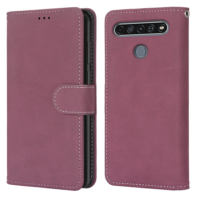 For LG K61 Retro Frosted Horizontal Flip PU Leather Case with Holder & Card Slots & Wallet & Photo Frame