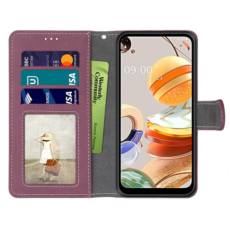 For LG K61 Retro Frosted Horizontal Flip PU Leather Case with Holder & Card Slots & Wallet & Photo Frame