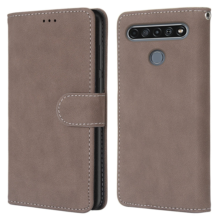 For LG K61 Retro Frosted Horizontal Flip PU Leather Case with Holder & Card Slots & Wallet & Photo Frame