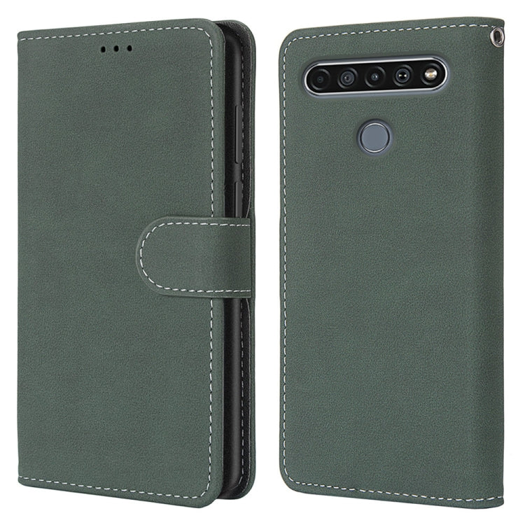 For LG K61 Retro Frosted Horizontal Flip PU Leather Case with Holder & Card Slots & Wallet & Photo Frame