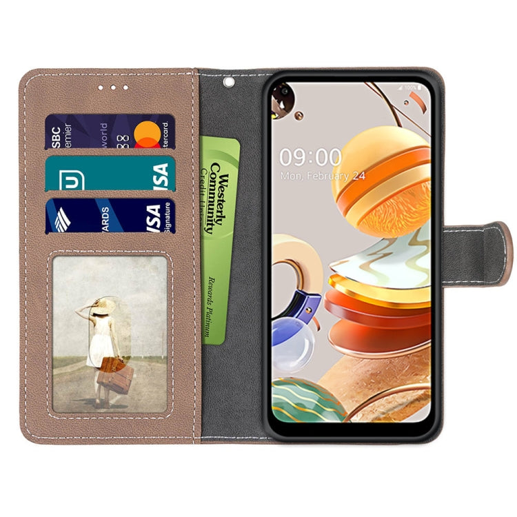For LG K61 Retro Frosted Horizontal Flip PU Leather Case with Holder & Card Slots & Wallet & Photo Frame