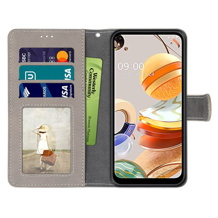 For LG K61 Retro Frosted Horizontal Flip PU Leather Case with Holder & Card Slots & Wallet & Photo Frame