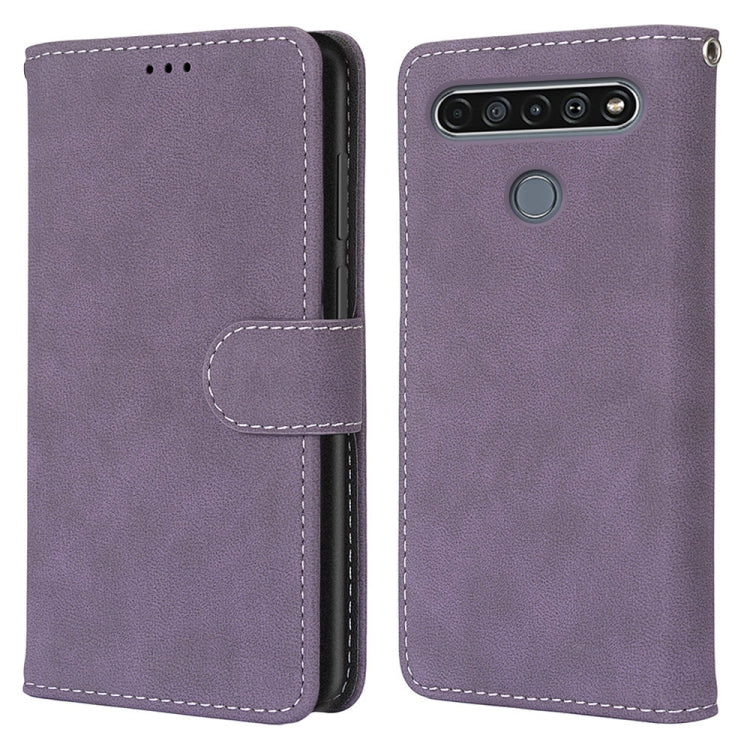 For LG K61 Retro Frosted Horizontal Flip PU Leather Case with Holder & Card Slots & Wallet & Photo Frame