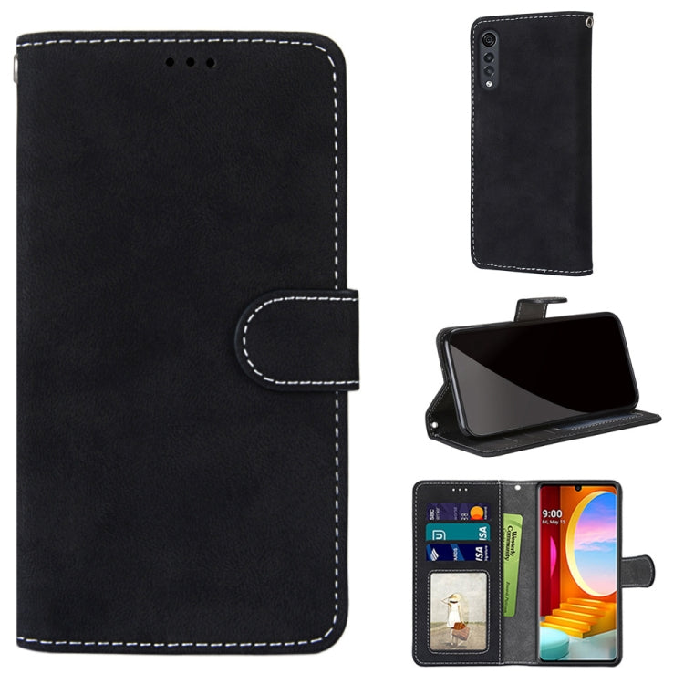 For LG Velvet Retro Frosted Horizontal Flip PU Leather Case with Holder & Card Slots & Wallet & Photo Frame