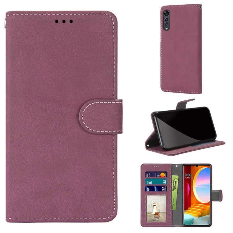 For LG Velvet Retro Frosted Horizontal Flip PU Leather Case with Holder & Card Slots & Wallet & Photo Frame