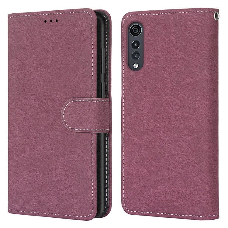For LG Velvet Retro Frosted Horizontal Flip PU Leather Case with Holder & Card Slots & Wallet & Photo Frame
