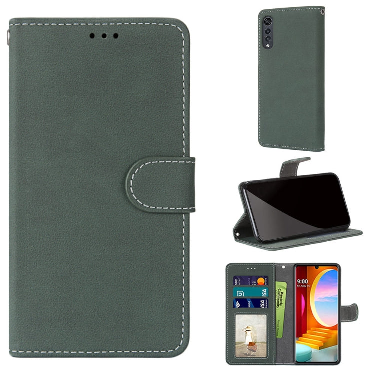For LG Velvet Retro Frosted Horizontal Flip PU Leather Case with Holder & Card Slots & Wallet & Photo Frame