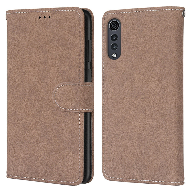 For LG Velvet Retro Frosted Horizontal Flip PU Leather Case with Holder & Card Slots & Wallet & Photo Frame