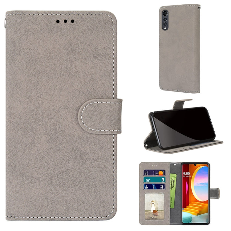 For LG Velvet Retro Frosted Horizontal Flip PU Leather Case with Holder & Card Slots & Wallet & Photo Frame