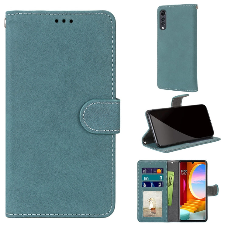 For LG Velvet Retro Frosted Horizontal Flip PU Leather Case with Holder & Card Slots & Wallet & Photo Frame