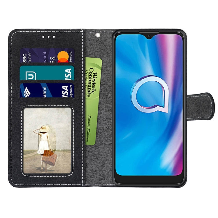 For Alcatel 1SE 2020 Retro Frosted Horizontal Flip PU Leather Case with Holder & Card Slots & Wallet & Photo Frame