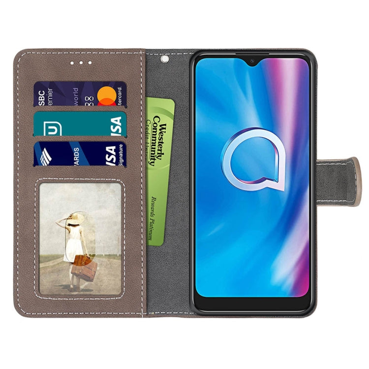 For Alcatel 1SE 2020 Retro Frosted Horizontal Flip PU Leather Case with Holder & Card Slots & Wallet & Photo Frame