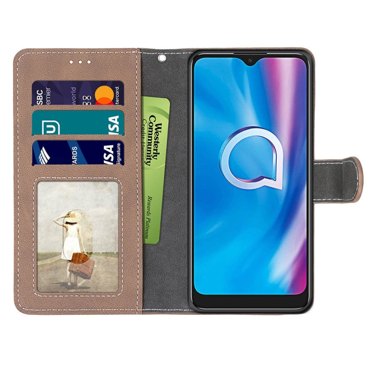 For Alcatel 1SE 2020 Retro Frosted Horizontal Flip PU Leather Case with Holder & Card Slots & Wallet & Photo Frame