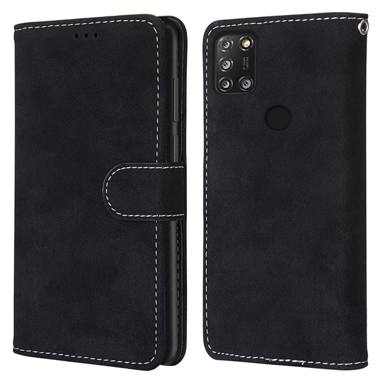 For Alcatel 3X (2020) Retro Frosted Horizontal Flip PU Leather Case with Holder & Card Slots & Wallet & Photo Frame