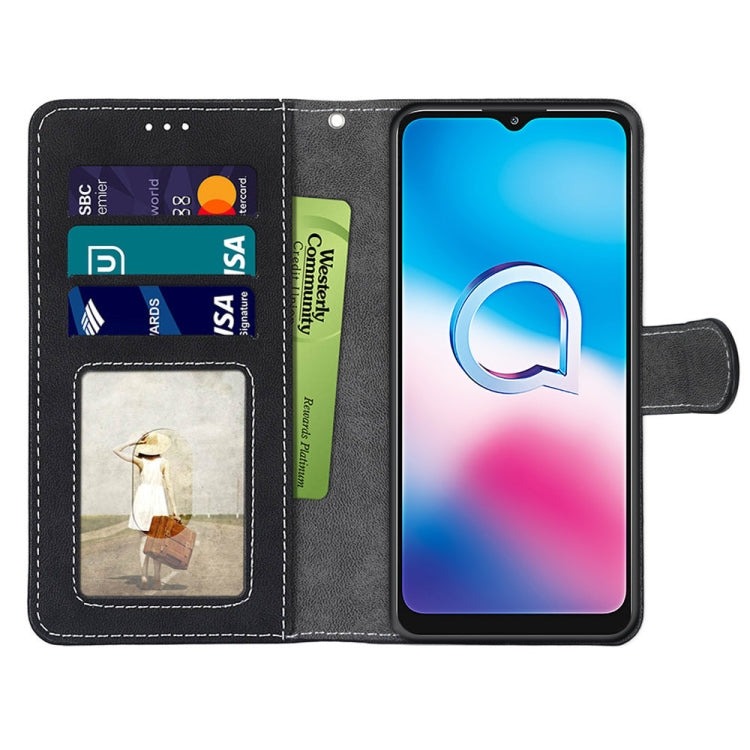 For Alcatel 3X (2020) Retro Frosted Horizontal Flip PU Leather Case with Holder & Card Slots & Wallet & Photo Frame