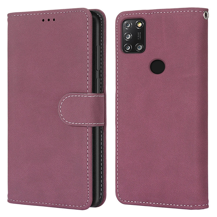 For Alcatel 3X (2020) Retro Frosted Horizontal Flip PU Leather Case with Holder & Card Slots & Wallet & Photo Frame