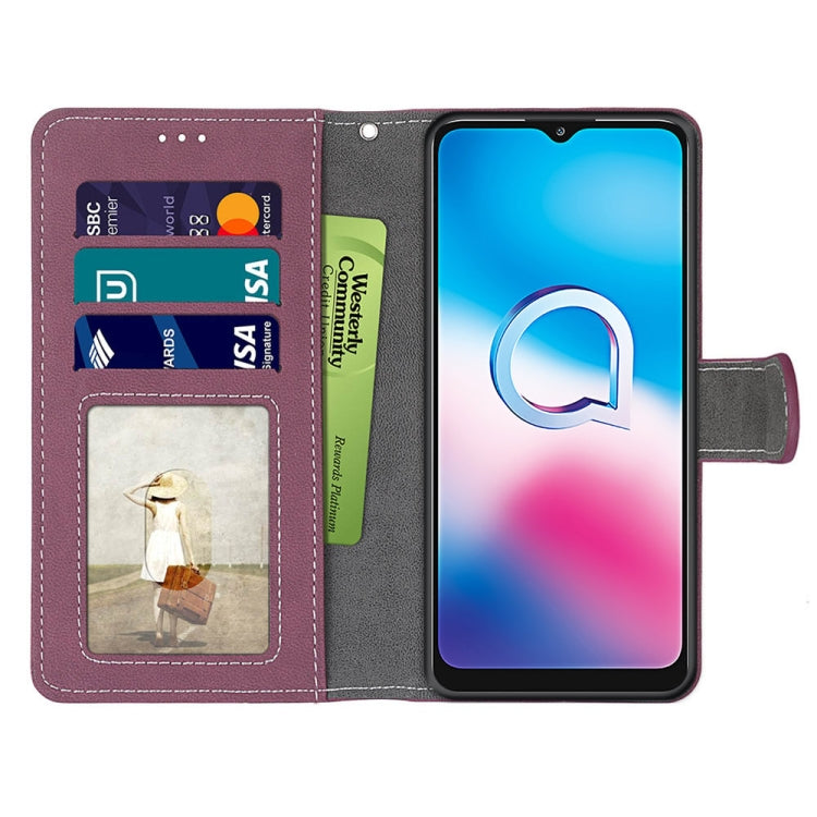 For Alcatel 3X (2020) Retro Frosted Horizontal Flip PU Leather Case with Holder & Card Slots & Wallet & Photo Frame