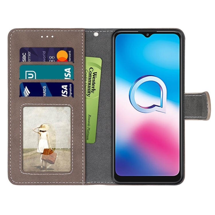 For Alcatel 3X (2020) Retro Frosted Horizontal Flip PU Leather Case with Holder & Card Slots & Wallet & Photo Frame