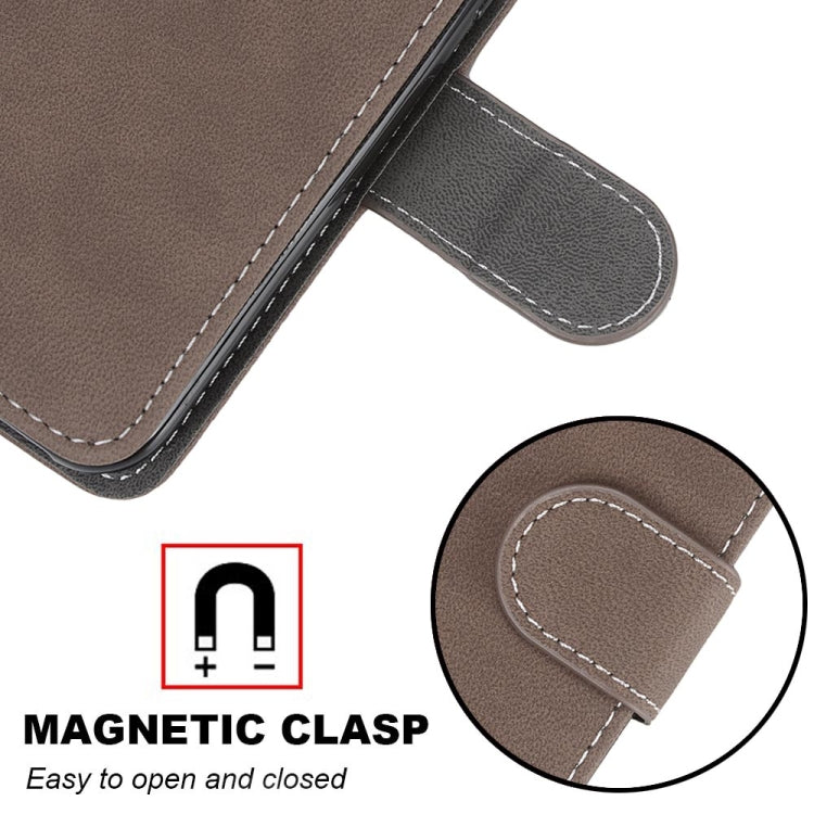 For Alcatel 3X (2020) Retro Frosted Horizontal Flip PU Leather Case with Holder & Card Slots & Wallet & Photo Frame