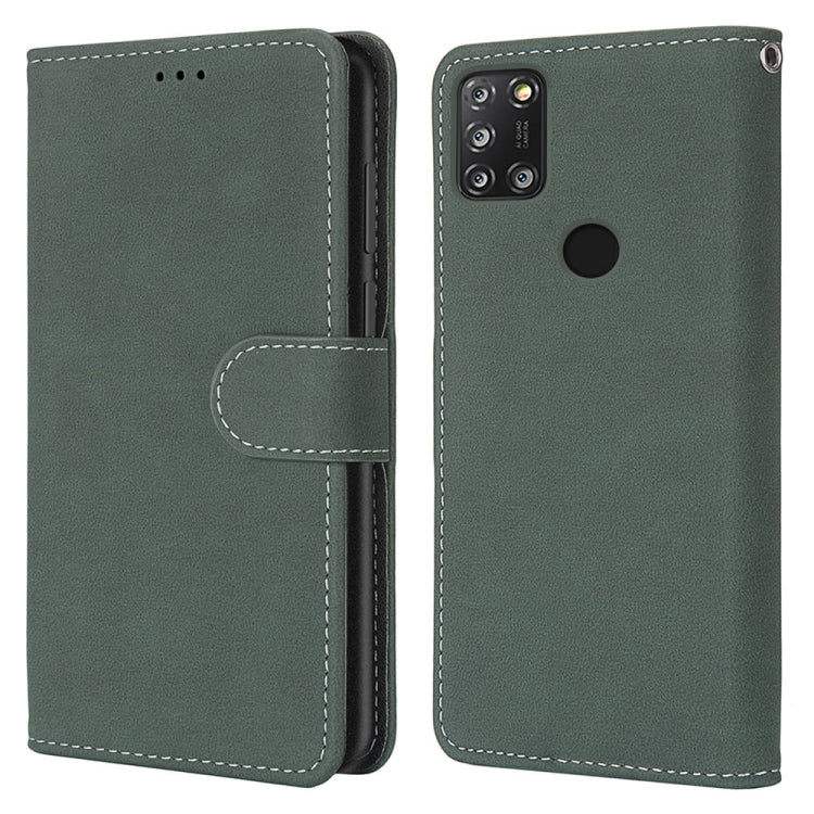 For Alcatel 3X (2020) Retro Frosted Horizontal Flip PU Leather Case with Holder & Card Slots & Wallet & Photo Frame
