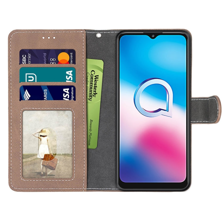 For Alcatel 3X (2020) Retro Frosted Horizontal Flip PU Leather Case with Holder & Card Slots & Wallet & Photo Frame