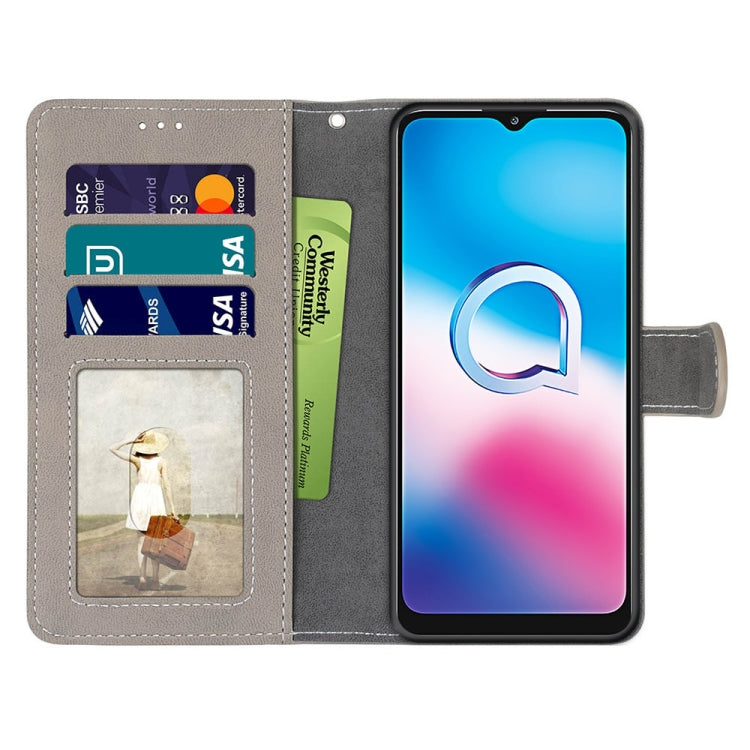 For Alcatel 3X (2020) Retro Frosted Horizontal Flip PU Leather Case with Holder & Card Slots & Wallet & Photo Frame