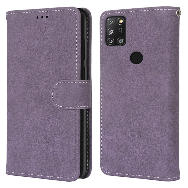 For Alcatel 3X (2020) Retro Frosted Horizontal Flip PU Leather Case with Holder & Card Slots & Wallet & Photo Frame