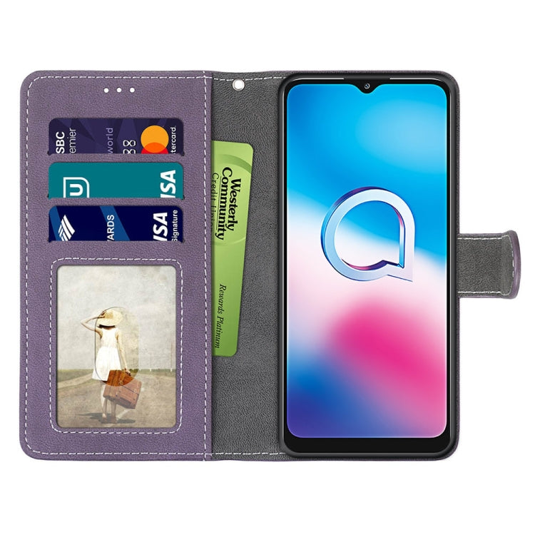For Alcatel 3X (2020) Retro Frosted Horizontal Flip PU Leather Case with Holder & Card Slots & Wallet & Photo Frame