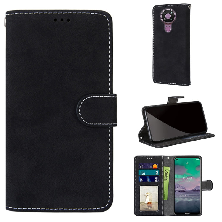 For Nokia 3.4 Retro Frosted Horizontal Flip PU Leather Case with Holder & Card Slots & Wallet & Photo Frame