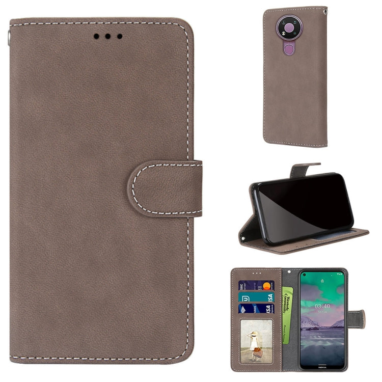 For Nokia 3.4 Retro Frosted Horizontal Flip PU Leather Case with Holder & Card Slots & Wallet & Photo Frame