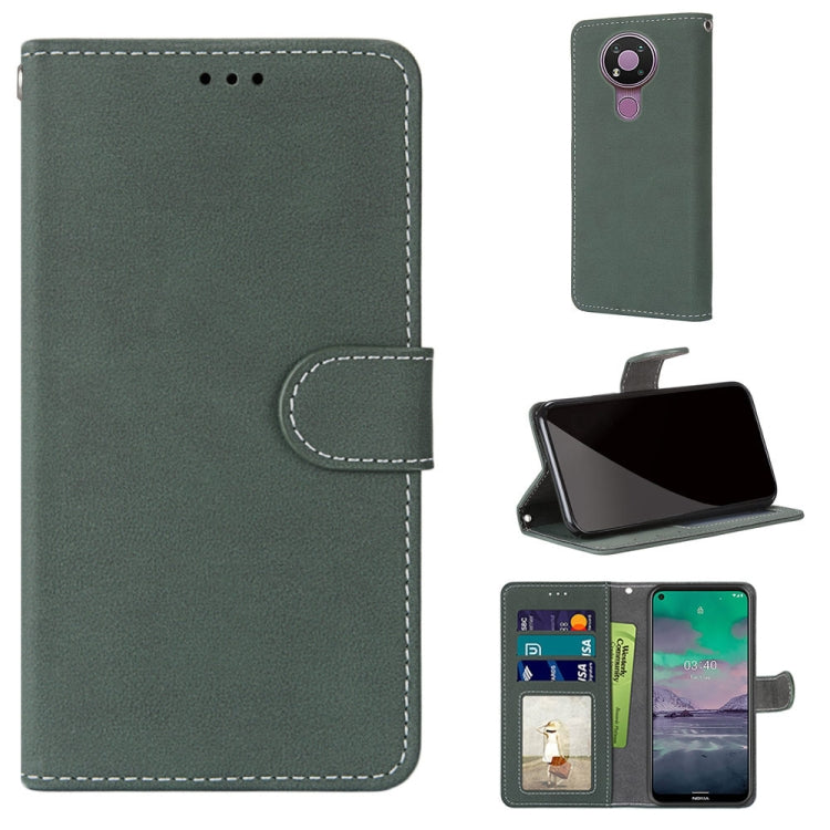 For Nokia 3.4 Retro Frosted Horizontal Flip PU Leather Case with Holder & Card Slots & Wallet & Photo Frame