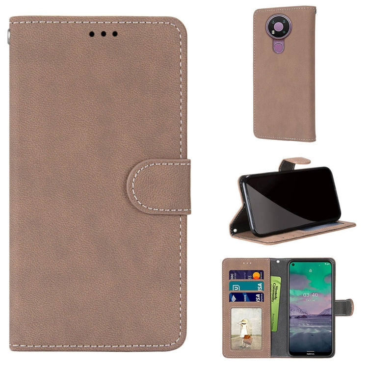 For Nokia 3.4 Retro Frosted Horizontal Flip PU Leather Case with Holder & Card Slots & Wallet & Photo Frame