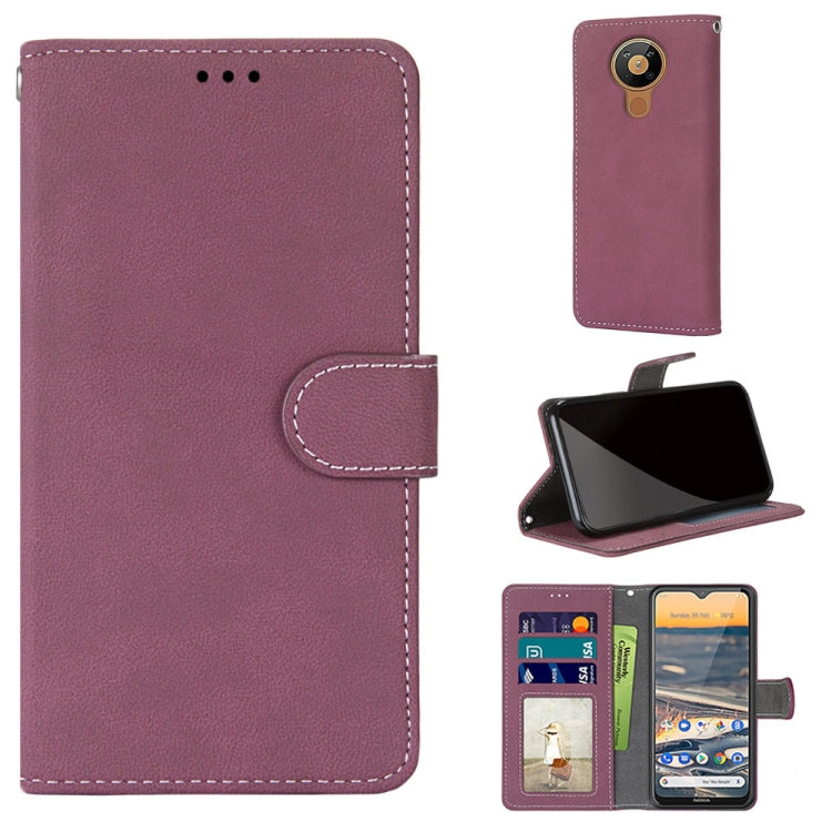 For Nokia 5.3 Retro Frosted Horizontal Flip PU Leather Case with Holder & Card Slots & Wallet & Photo Frame
