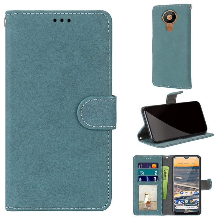 For Nokia 5.3 Retro Frosted Horizontal Flip PU Leather Case with Holder & Card Slots & Wallet & Photo Frame