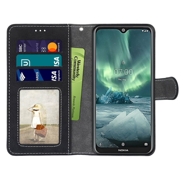 For Nokia 7.2 Retro Frosted Horizontal Flip PU Leather Case with Holder & Card Slots & Wallet & Photo Frame