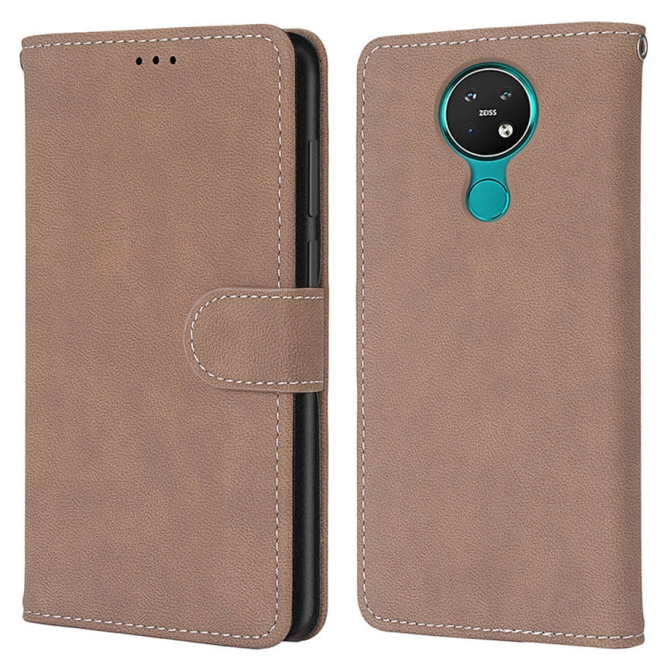 For Nokia 7.2 Retro Frosted Horizontal Flip PU Leather Case with Holder & Card Slots & Wallet & Photo Frame