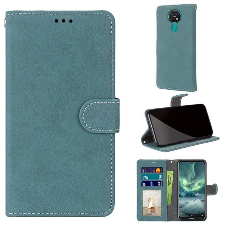 For Nokia 7.2 Retro Frosted Horizontal Flip PU Leather Case with Holder & Card Slots & Wallet & Photo Frame