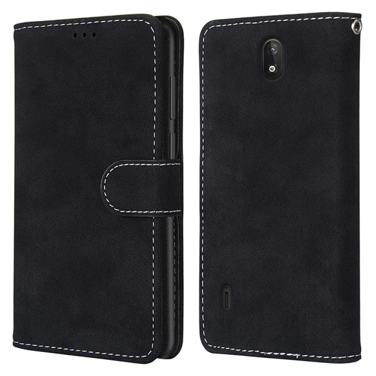 For Nokia C2 Retro Frosted Horizontal Flip PU Leather Case with Holder & Card Slots & Wallet & Photo Frame