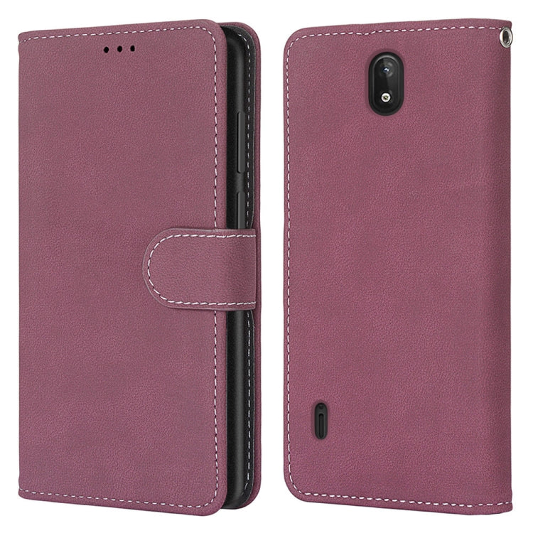 For Nokia C2 Retro Frosted Horizontal Flip PU Leather Case with Holder & Card Slots & Wallet & Photo Frame